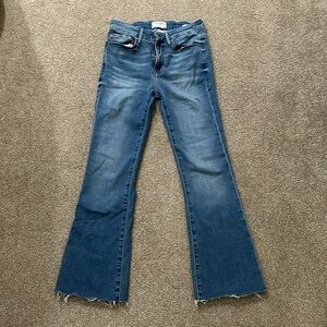 Medium wash flared jeans
